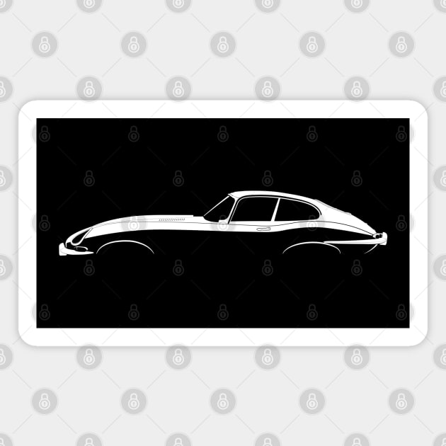 Jaguar E-Type Silhouette Magnet by Car-Silhouettes